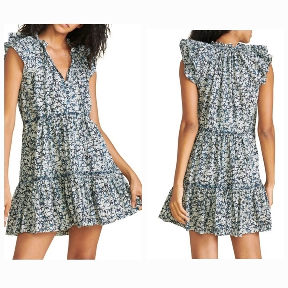 Veronica Beard Zee Floral Ruffle Dress - Picture 1 of 7